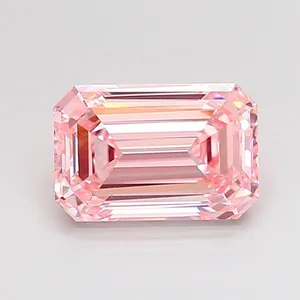 1.57ct EMERALD Fancy Vivid Pink VS1 Coloured Lab diamond