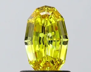 0.91ct OVAL Fancy Vivid Yellow VVS2 Coloured Lab diamond