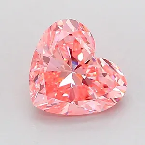 1ct HEART Fancy Vivid Pink VS1 Coloured Lab diamond
