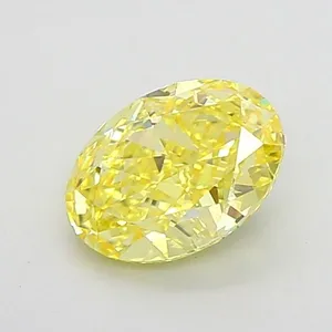 1.03ct OVAL Fancy Intense Yellow VS1 Coloured Lab diamond