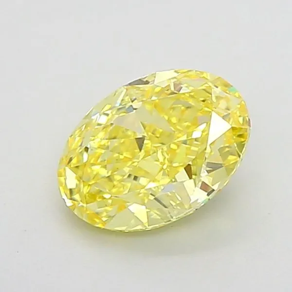 1.03ct OVAL Fancy Intense Yellow VS1 Coloured Lab diamond