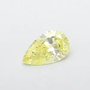 0.41ct PEAR Fancy Intense Yellow VVS2 Coloured Lab diamond