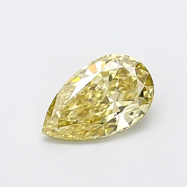0.93ct PEAR Fancy Yellow VS1 Coloured Lab diamond