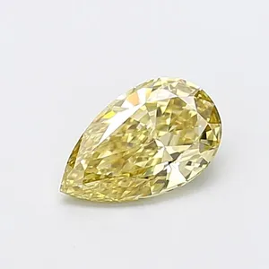 0.93ct PEAR Fancy Yellow VS1 Coloured Lab diamond