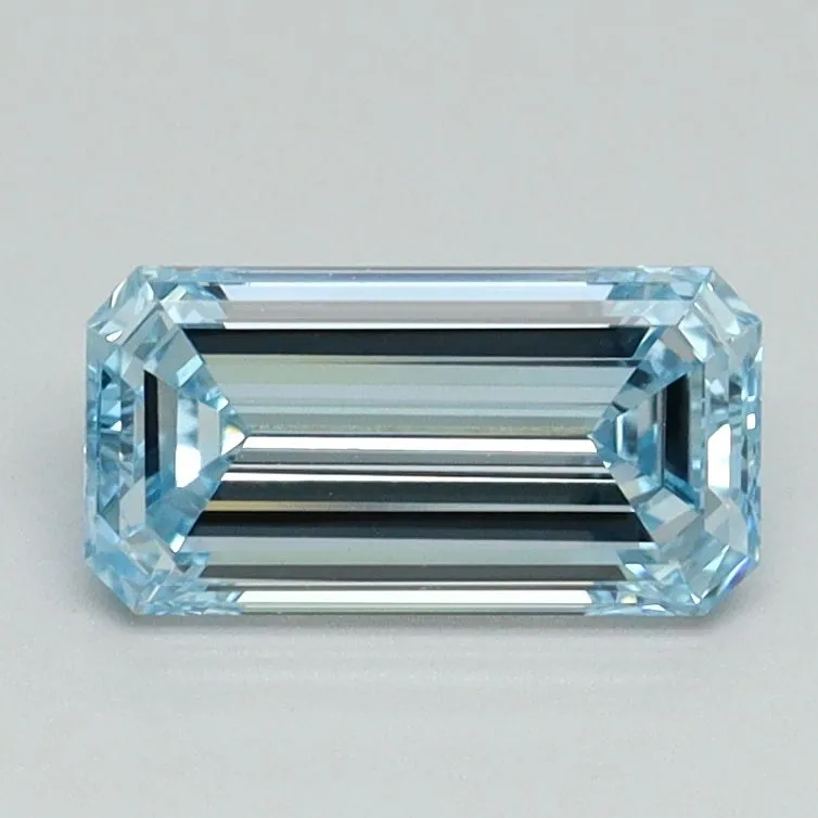 1.03ct EMERALD Fancy Vivid Blue VS1 Coloured Lab diamond