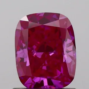 0.97ct CUSHION Fancy Deep Pink VS1 Coloured Lab diamond