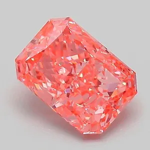 1.1ct RADIANT Fancy Vivid Pink VS1 Coloured Lab diamond