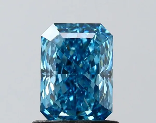 1.08ct RADIANT Fancy Vivid Blue VS2 Coloured Lab diamond