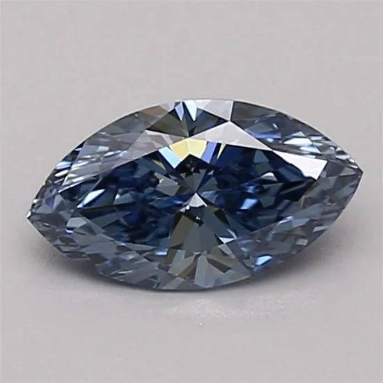 0.56ct MARQUISE Fancy Vivid Blue VVS1 Coloured Lab diamond