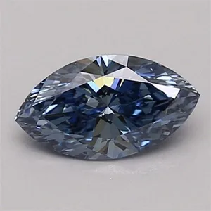 0.56ct MARQUISE Fancy Vivid Blue VVS1 Coloured Lab diamond