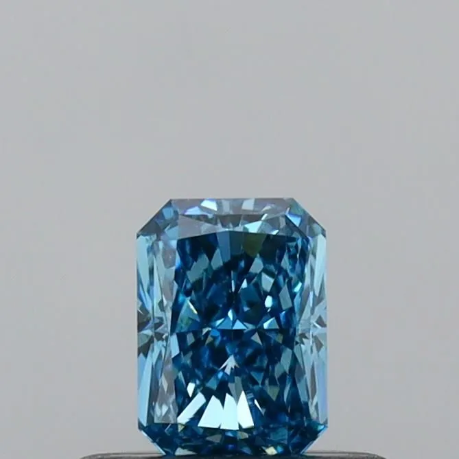 0.35ct RADIANT Fancy Vivid Blue VVS2 Coloured Lab diamond