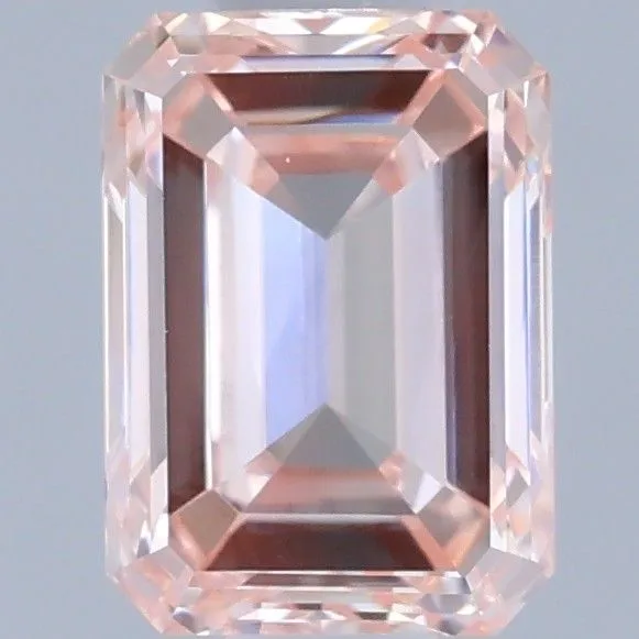 0.55ct EMERALD Fancy Intense Pink VS2 Coloured Lab diamond