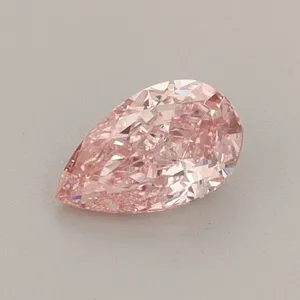 0.46ct PEAR Fancy Vivid Pink VS1 Coloured Lab diamond