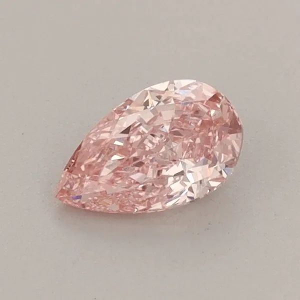 0.46ct PEAR Fancy Vivid Pink VS1 Coloured Lab diamond