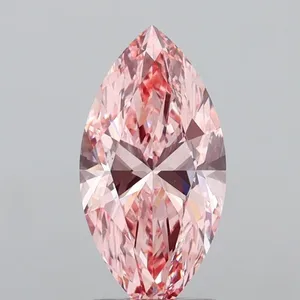 2.5ct MARQUISE Fancy Vivid Pink VS1 Coloured Lab diamond