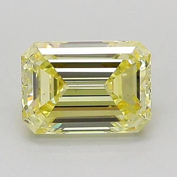 1.01ct EMERALD Fancy Light Yellow VS1 Coloured Lab diamond
