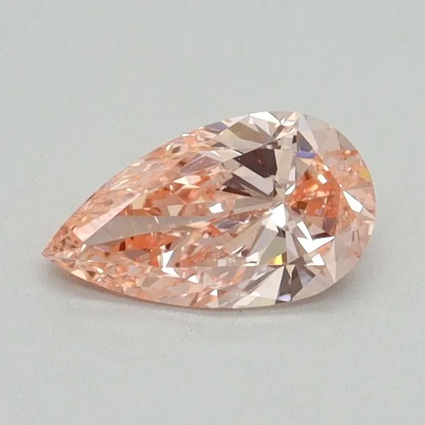 0.5ct PEAR Fancy Vivid Pink VS1 Coloured Lab diamond