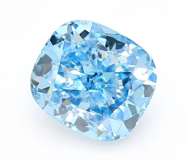 1.09ct CUSHION Fancy Vivid Blue VS1 Coloured Lab diamond