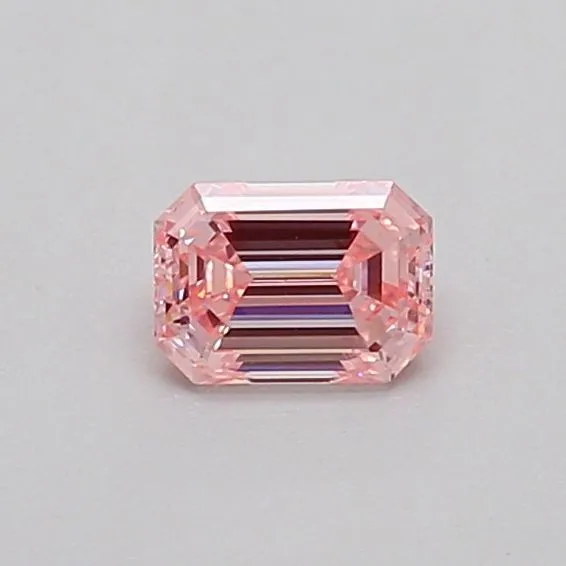 0.31ct EMERALD Fancy Intense Pink VS1 Coloured Lab diamond