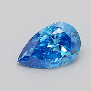 0.53ct PEAR Fancy Vivid Blue VS1 Coloured Lab diamond