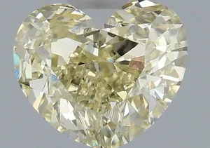 1.07ct HEART Fancy Yellow VVS2 Coloured Lab diamond