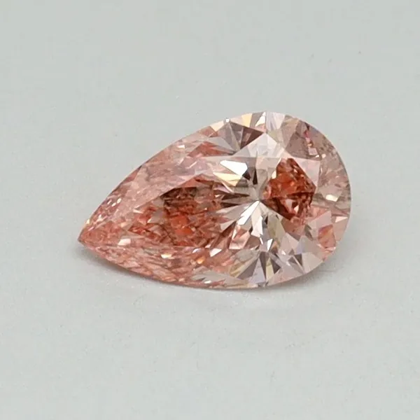 0.32ct PEAR Fancy Vivid Pink SI2 Coloured Lab diamond