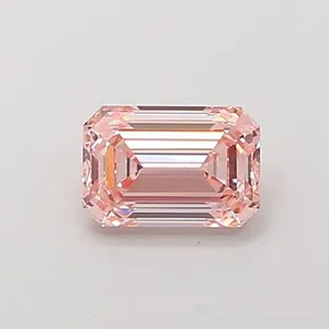 1.5ct EMERALD Fancy Intense Pink VVS2 Coloured Lab diamond