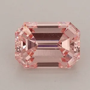 1.2ct EMERALD Fancy Vivid Pink VS2 Coloured Lab diamond