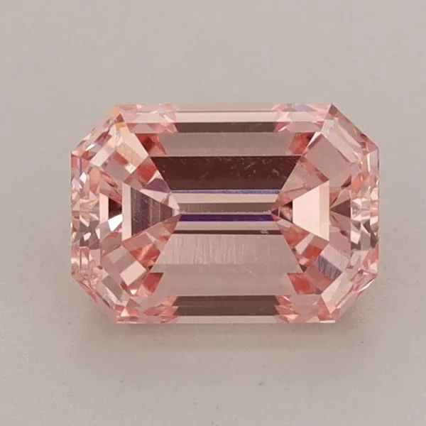 1.2ct EMERALD Fancy Vivid Pink VS2 Coloured Lab diamond