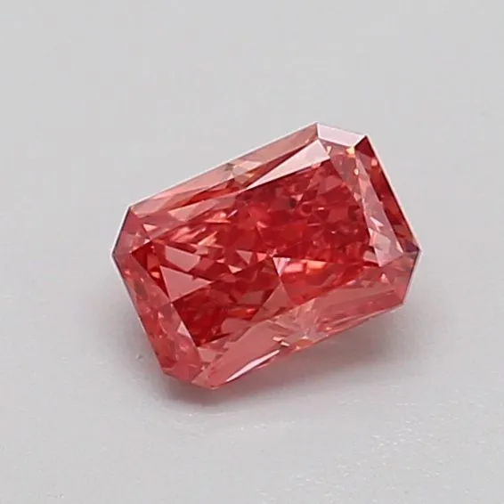 0.53ct RADIANT Fancy Vivid Brownish Pink VS2 Coloured Lab diamond