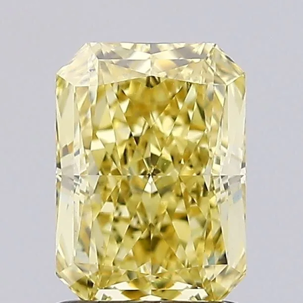 1.35ct RADIANT Fancy Vivid Yellow VS2 Coloured Lab diamond