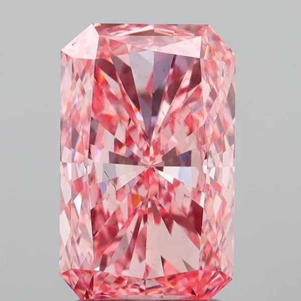 1ct RADIANT Fancy Vivid Pink VVS2 Coloured Lab diamond