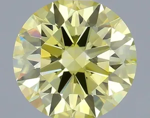 0.48ct ROUND Fancy Vivid Yellow VVS2 Coloured Lab diamond