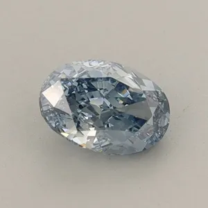 0.66ct OVAL Fancy Vivid Blue VVS2 Coloured Lab diamond