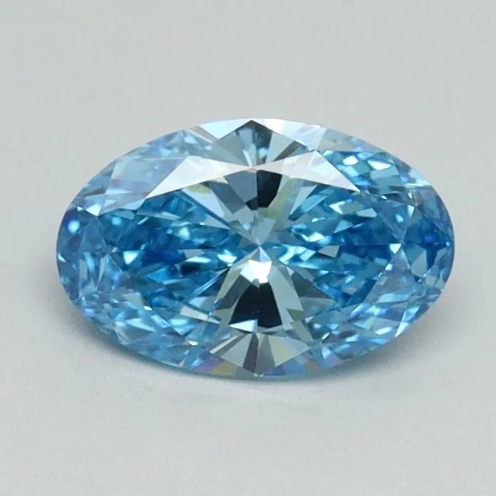 0.67ct OVAL Fancy Vivid Blue VS1 Coloured Lab diamond