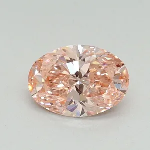 0.5ct OVAL Fancy Vivid Pink VS1 Coloured Lab diamond