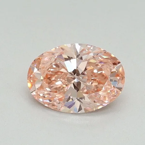 0.5ct OVAL Fancy Vivid Pink VS1 Coloured Lab diamond