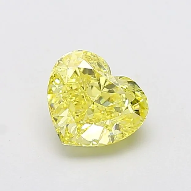 1.40ct HEART Fancy Intense Yellow VS2 Coloured Lab diamond