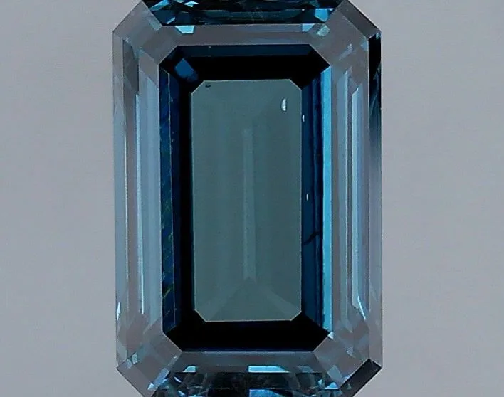 1.04ct EMERALD Fancy Deep Greenish Blue VS1 Coloured Lab diamond