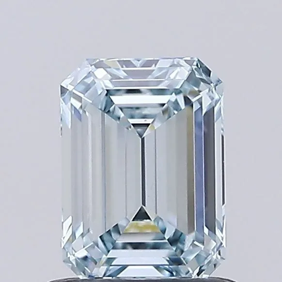 0.80ct EMERALD Fancy Greenish Blue VVS2 Coloured Lab diamond