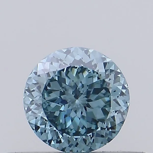 0.34ct ROUND Fancy Vivid Green Blue VVS2 Coloured Lab diamond