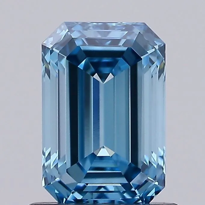 1.03ct EMERALD Fancy Intense Blue VVS2 Coloured Lab diamond