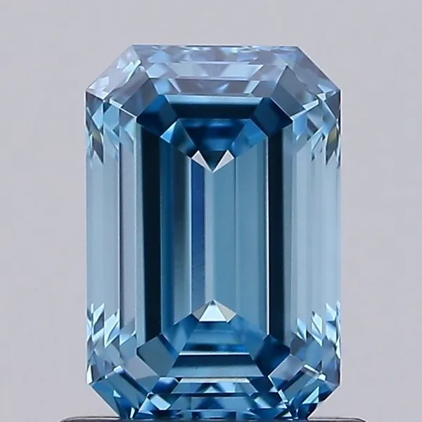 1.03ct EMERALD Fancy Intense Blue VVS2 Coloured Lab diamond