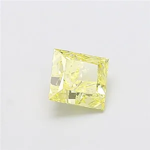 1.1ct PRINCESS Fancy Intense Yellow VS1 Coloured Lab diamond
