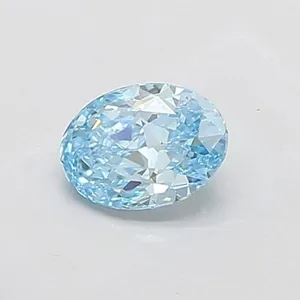 1.03ct OVAL Fancy Vivid Blue VS1 Coloured Lab diamond