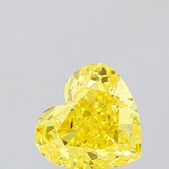 1.04ct HEART Fancy Vivid Yellow VVS2 Coloured Lab diamond