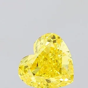 1.04ct HEART Fancy Vivid Yellow VVS2 Coloured Lab diamond