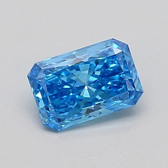 0.52ct RADIANT Fancy Vivid Blue VS1 Coloured Lab diamond