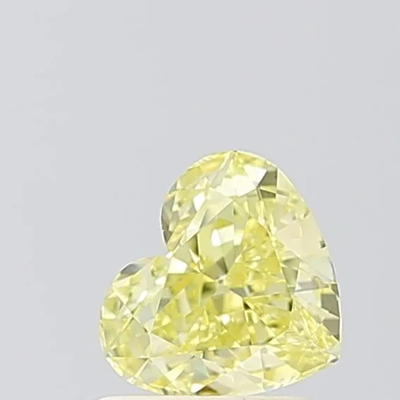 1ct HEART Fancy Intense Yellow VVS2 Coloured Lab diamond