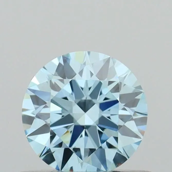 0.50ct ROUND Fancy Vivid Blue VVS2 Coloured Lab diamond